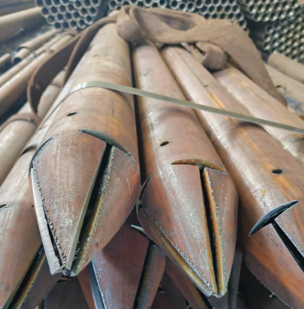 长春出尖打孔加工无缝注浆钢花管注浆管厂家